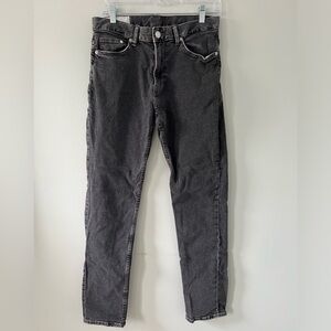 Men’s black washed jeans slim and denim size 30